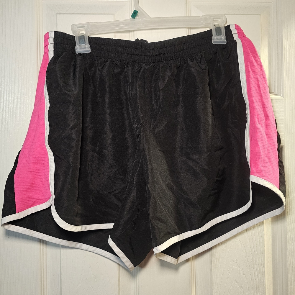 Black and Pink Women's Athletic Shorts